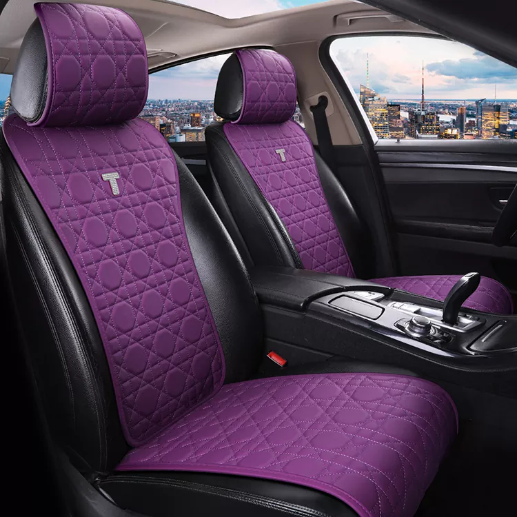Fundas de asiento de coche de cuero universales de moda con pedrería