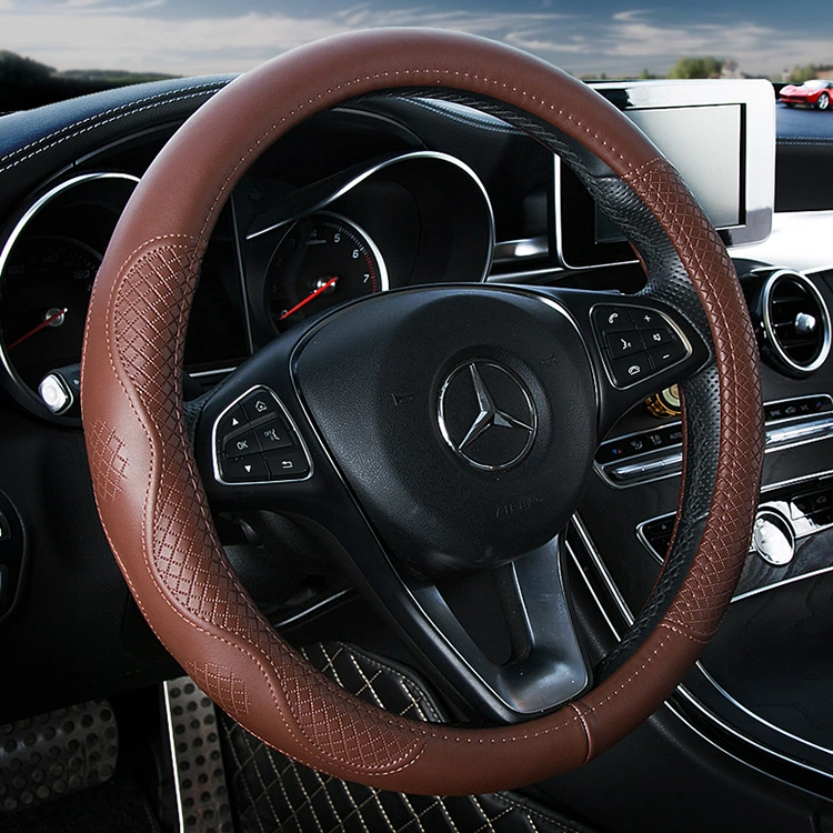 Genuine Leather Steering Wheel Cover