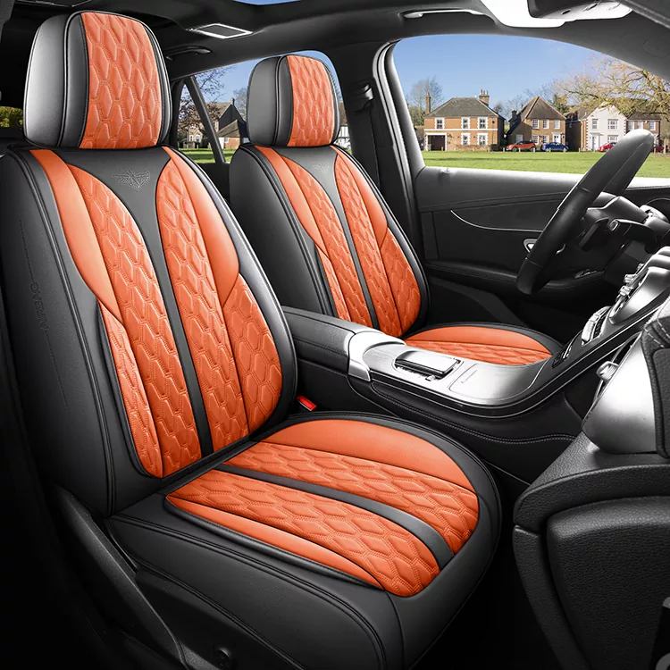 Juego completo de fundas para cojines de asiento de automóvil universales de cuero