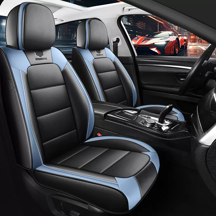 Juego completo de fundas de asiento de coche de cuero universales impermeables